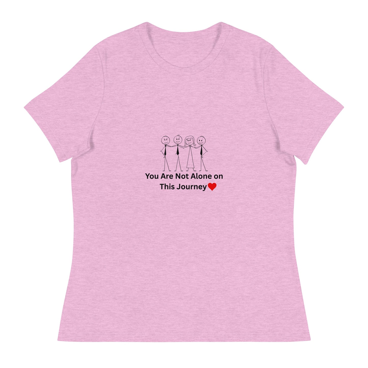 Pink t-shirt with a graphic and text on a white background