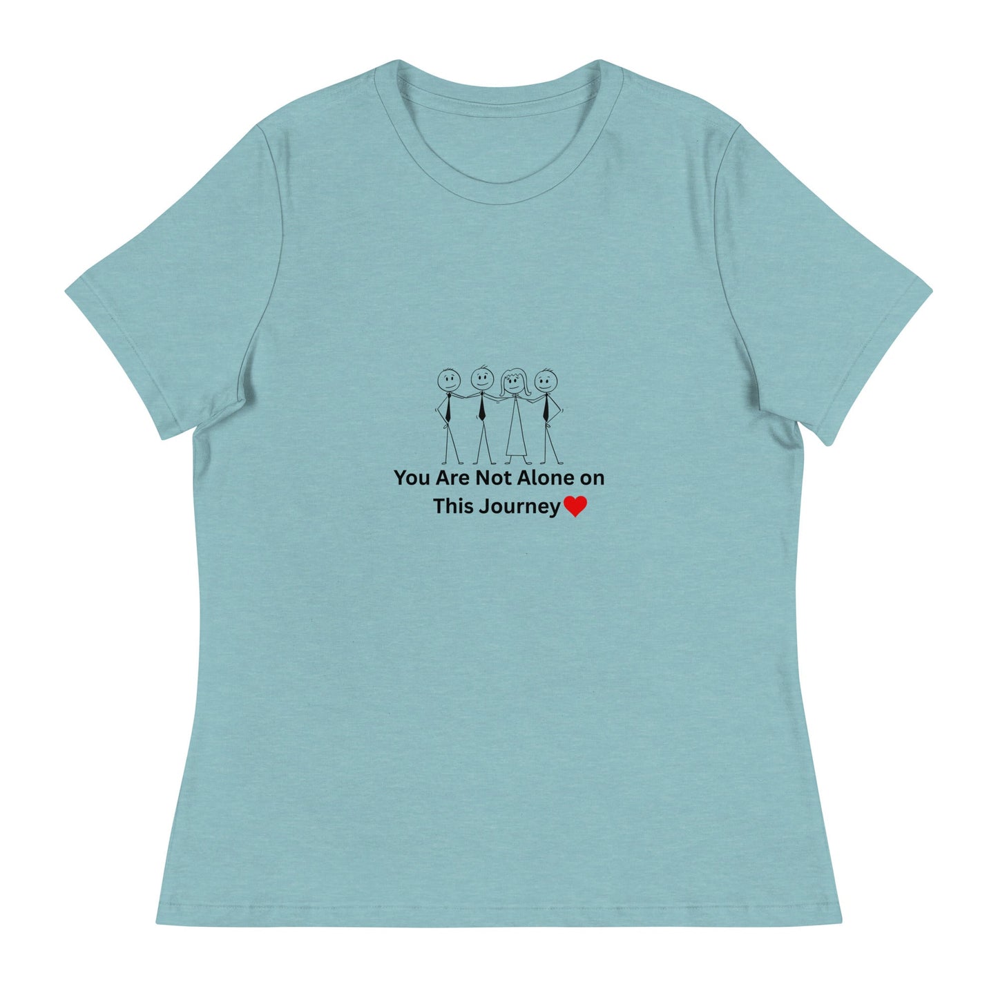 Light blue t-shirt with motivational design and text on a white background