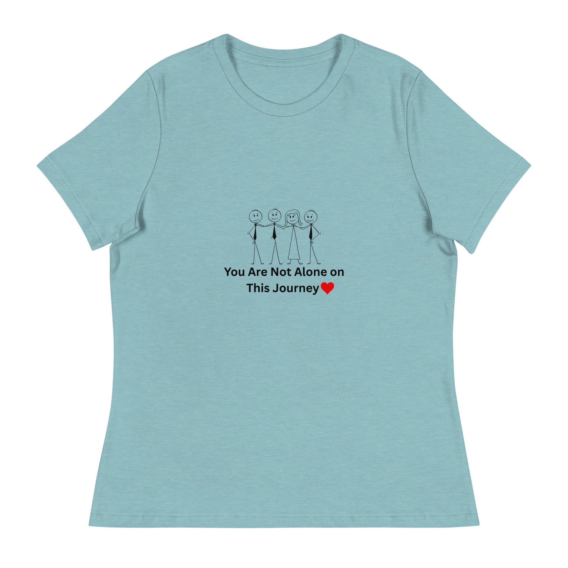 Light blue t-shirt with motivational design and text on a white background